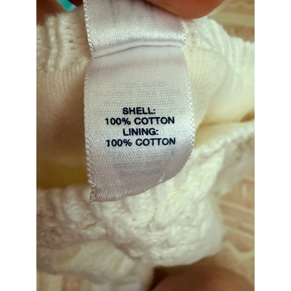 Baby Gap Cream White Cable Knit One Piece Romper 3-6 Months Cotton Bodysuit